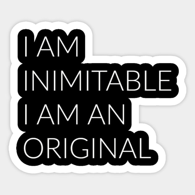 I AM Sticker by queenbeka